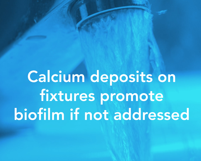 Calcium deposits on fixture